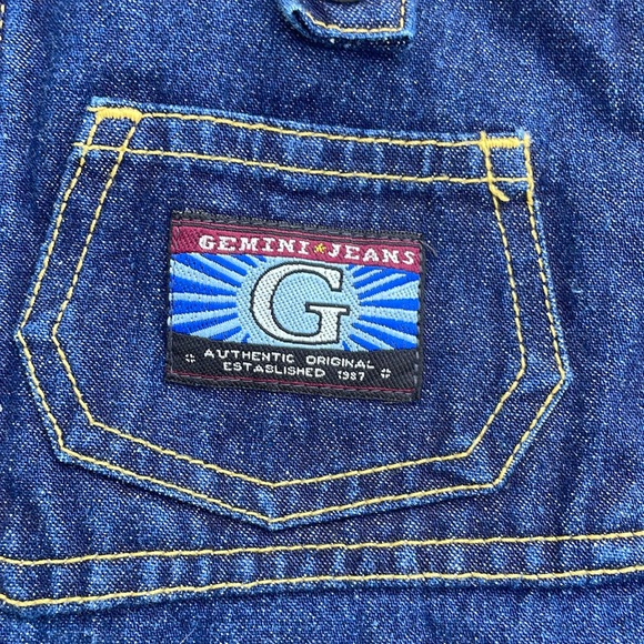 Vintage Gemini Jeans Denim Jean Overalls Coveralls Unisex - Picture 5 of 15